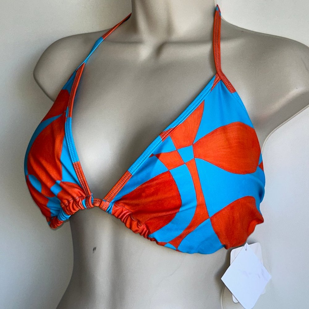 Nwt Fabletics Triangle String Bikini Top, Floral … - image 5